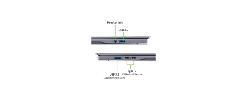 Acer Swift 14 Al (SF14-11-X6CS) Snapdragon X Plus X1P-64100 / 16GB / 1TB SSD / 14,5" WQXGA / Win11 Home / šedá