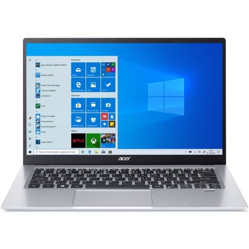 ACER Swift 1 (SF114-34-P64B) - 14" IPS FHD / Pentium® Silver N6000 / 8GB / 256SSD / UHD Graphics 615 / W11Home / Stříbrná
