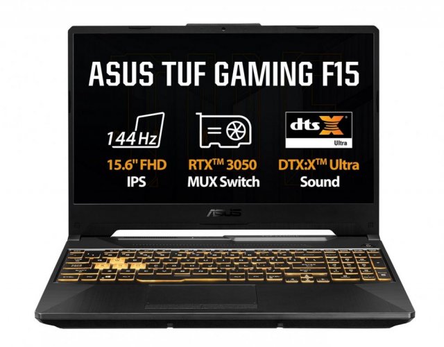 ASUS TUF Gaming F15 - i5-11400H / 16GB / 512GB SSD / RTX 3050 4GB / 15,6” / FHD / IPS / 144Hz / 2y PUR / W11Pro / černá